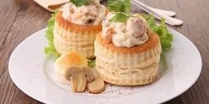 Photo de la Recette: VOL-AU-VENT À LA DINDE RÔTIE ET AUX LÉGUMES