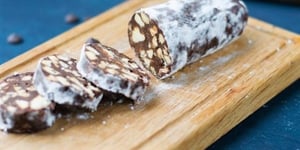 Photo de la Recette: Vrai Faux Saucisson de Noël au Chocolat