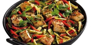 Photo de la Recette: WOK DE POULET ET LÉGUMES DU SOLEIL