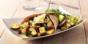 Photo de la Recette: Wraps de Courgette Végétariens aux Haricots Rouge et Salsa d'avocat
