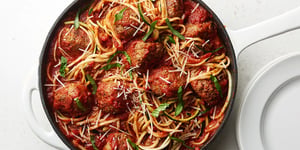 Zoodles et Boulettes de Viande à la Poêle