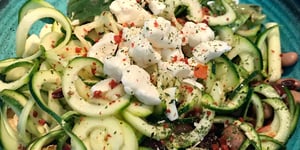 Zucchinis Spirales en Salade Savoureuse