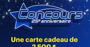 Concours Gagnez l'une des deux cartes-cadeaux Best Buy de 2500$!