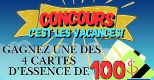 Concours Gagnez l'une des quatre cartes-cadeau d'essence de 100$! Concours Gagnez l'une des quatre cartes-cadeau d'essence de 100$!