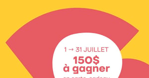 Concours Gagnez une carte-cadeau de 150$ des Promenades Gatineau!