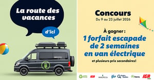 Concours IGA Gagnez un forfait escapade de deux semaines en van électrique! Concours IGA Gagnez un forfait escapade de deux semaines en van électrique!