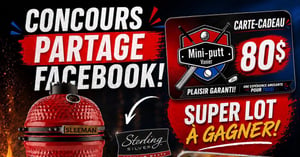 Concours Gagnez un BBQ Kamado Sleeman, deux biftecks Sterling Silver, une carte-cadeau de 80$ au mini-putt Vanier et une caisse mixte unibroue!