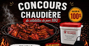 Concours Gagnez une chaudière de côtelettes de porc BBQ! Concours Gagnez une chaudière de côtelettes de porc BBQ!