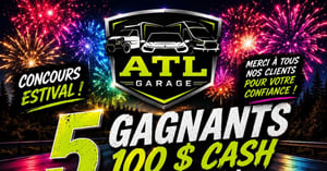 Concours Gagnez l'un des cinq prix de 100$ en argent! Concours Gagnez l'un des cinq prix de 100$ en argent!
