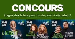 Concours Gagnez vos billets pour le festival Juste pour rire à Québec!