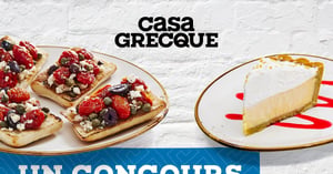 Concours Gagnez un repas pour deux personnes à la Casa Grecque!