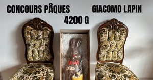 Concours GAGNEZ UN LAPIN EN CHOCOLAT DE MARQUE GIACOMO 4200 G !