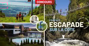 Concours Journal de Québec - Gagnez  vos vacances en famille avec un forfait plein air d’aventure et de détente rempli d’activités excitantes!