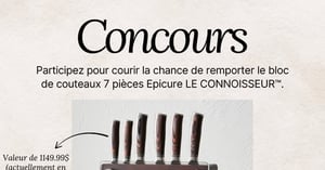 Concours Eugène Allard cuisine et tendances - Gagnez le parfait ensemble de couteaux!