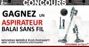 Gagnez un Aspirateur Balais sans Fil