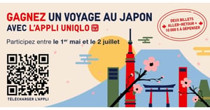 Concours Gagnez deux billets aller-retour au Japon et 10 000$! Concours UNIQLO