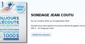 Concours Gagner une Carte-cadeau de 1 000 $