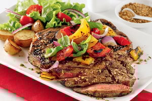 Steak d’Aloyau Grillé en Croûte d’Épices