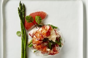 Salade de Homard, Pamplemousse et Asperges