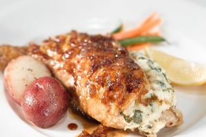 CUISSES DE POULET FARCIES AU OKA