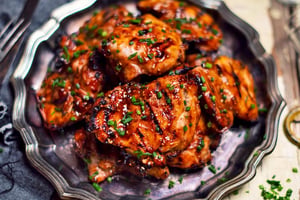Hauts de Cuisse de Poulet Grillés à L'asiatique