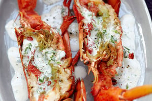 Homard Grillé au Four Sauce à la Crème