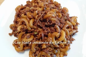 Macaroni Chinois au Porc Haché
