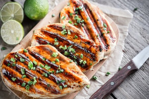 Poitrines de Poulet Grillées à la Sauce Sucré et Piquante
