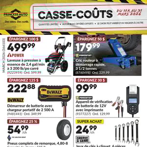 Image de la Promotion Circulaire Princess Auto - Casse-Coûts