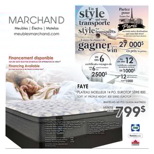 Image de la Promotion Circulaire Meubles Marchand - Matelas