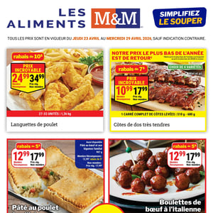 Image de la Promotion Circulaire Les Aliments M&M