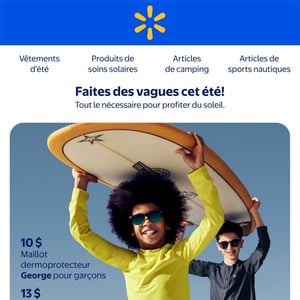 Image de la Promotion Circulaire Walmart - Faites des vagues cet été à Baie-Comeau