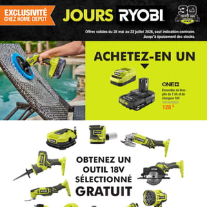 Image de la Promotion Circulaire Home Depot - Jours Ryobi à Saint-Jérôme