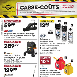 Image de la Promotion Circulaire Princess Auto - Casse-Coûts à Saint-Jérôme
