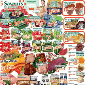 Image de la Promotion Circulaire Marché Le 5 Saveurs à Saint-Jérôme