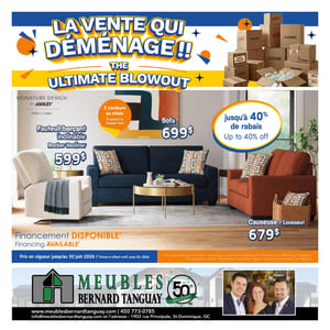 Image de la Promotion Circulaire Meubles Bernard Tanguay