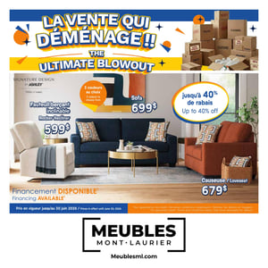 Image de la Promotion Circulaire Meubles Mont-Laurier - La Vente qui déménage