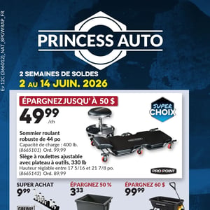 Image de la Promotion Circulaire Princess Auto à Saint-Jérôme