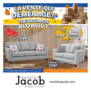 Image de la Promotion Circulaire ​Meubles Jacob - La vente qui déménage !!