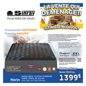 Image de la Promotion Circulaire Meubles Sinray - Matelas
