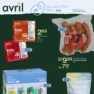 Image de la Promotion Circulaire Avril - Supermarché Santé à Brossard
