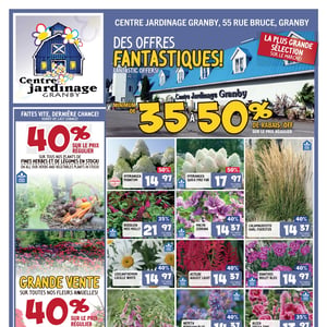 Image de la Promotion Circulaire Centre Jardinage Granby à Granby