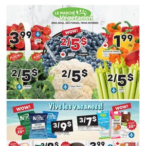 Image de la Promotion Circulaire Marché Végétarien à Trois-Rivières