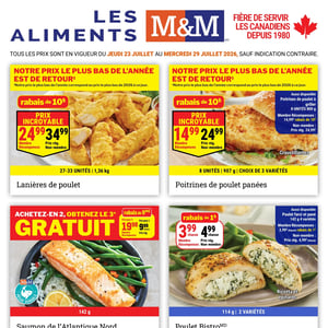 Image de la Promotion Circulaire Les Aliments M&M à Québec