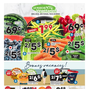 Image de la Promotion Circulaire Marché Végétarien à Sherbrooke