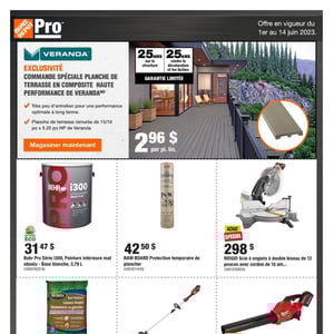 Image de la Promotion Circulaire Home Depot - PRO à Trois-Rivières