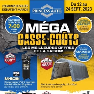 Image de la Promotion Circulaire Princess Auto - Méga Casse-coûts à Saint-Jérôme