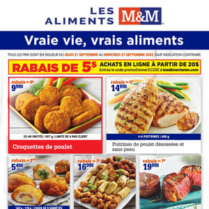 Image de la Promotion Circulaire Les Aliments M&M à Montréal
