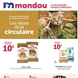 Image de la Promotion Circulaire Mondou à Laval