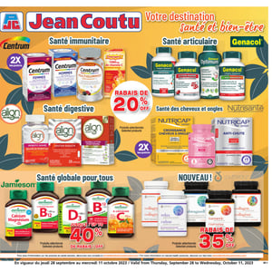 Image de la Promotion Circulaire Jean Coutu - Votre Destination Santé et Bien-être à Gatineau